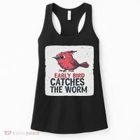 Funny Red Early Bird Costume For Worm Idiom Speech Lovers Women's Tank Top thumb 0