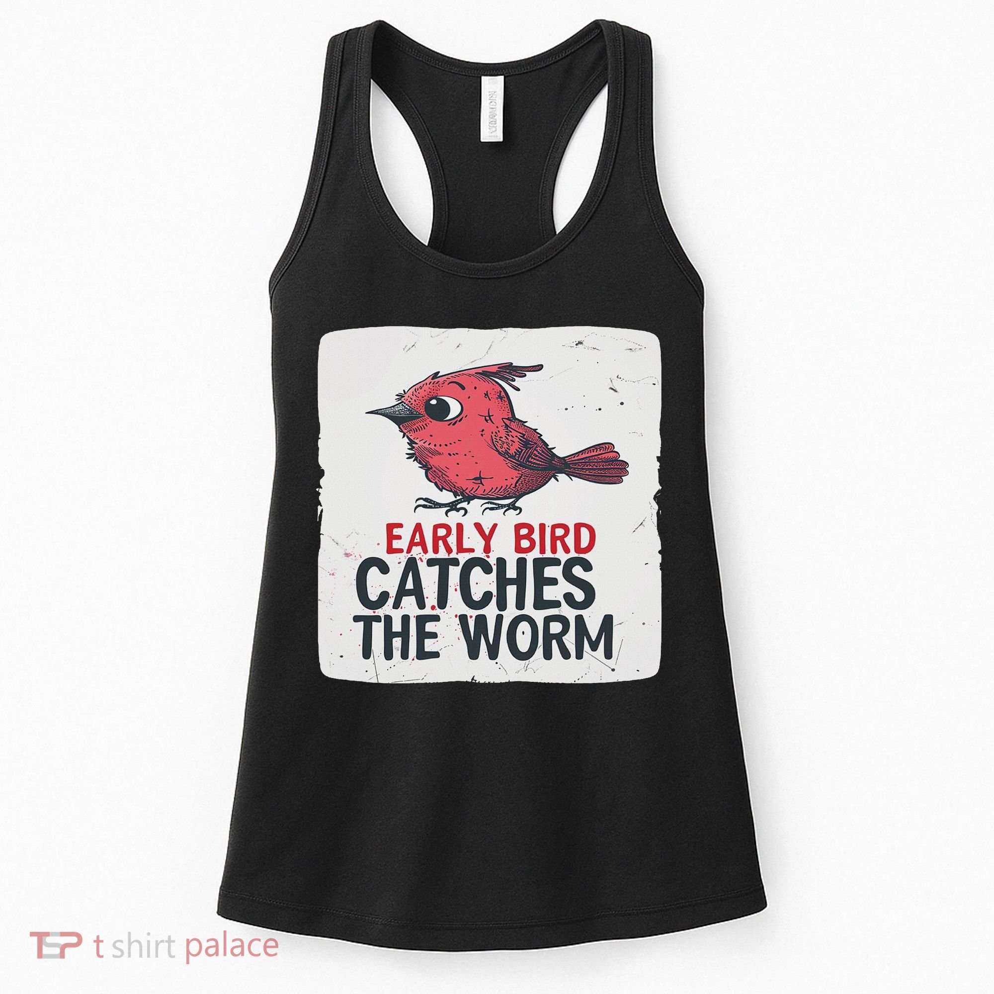 Funny Red Early Bird Costume For Worm Idiom Speech Lovers Women's Tank Top