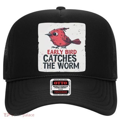Funny Red Early Bird Costume For Worm Idiom Speech Lovers Hat