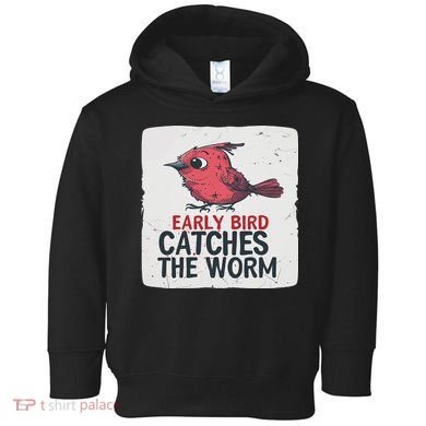 Funny Red Early Bird Costume For Worm Idiom Speech Lovers Toddler Hoodie