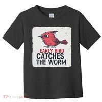 Funny Red Early Bird Costume For Worm Idiom Speech Lovers Toddler T-Shirt thumb 0