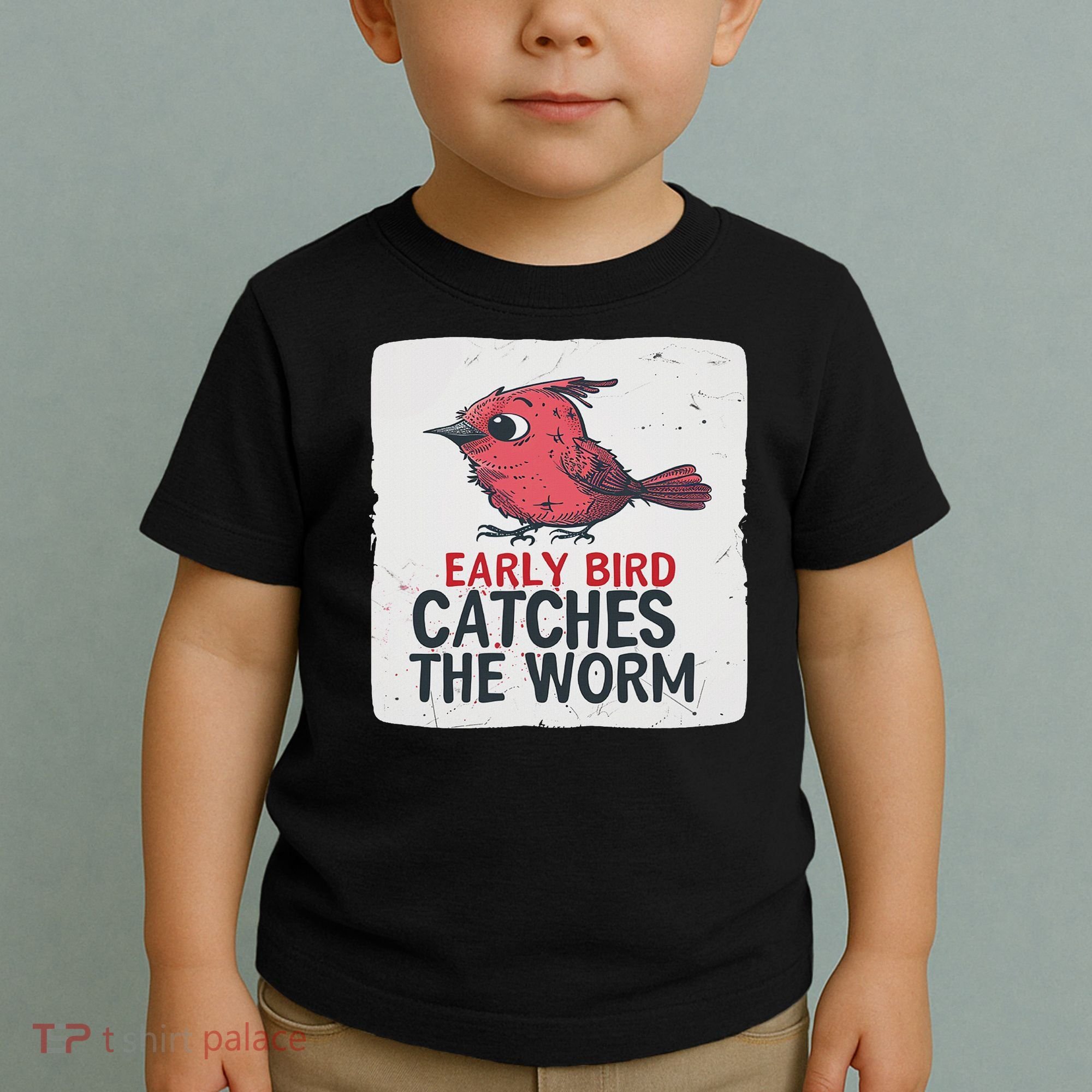 Funny Red Early Bird Costume For Worm Idiom Speech Lovers Toddler T-Shirt
