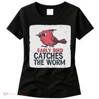 Funny Red Early Bird Costume For Worm Idiom Speech Lovers Women's T-Shirt thumb 0