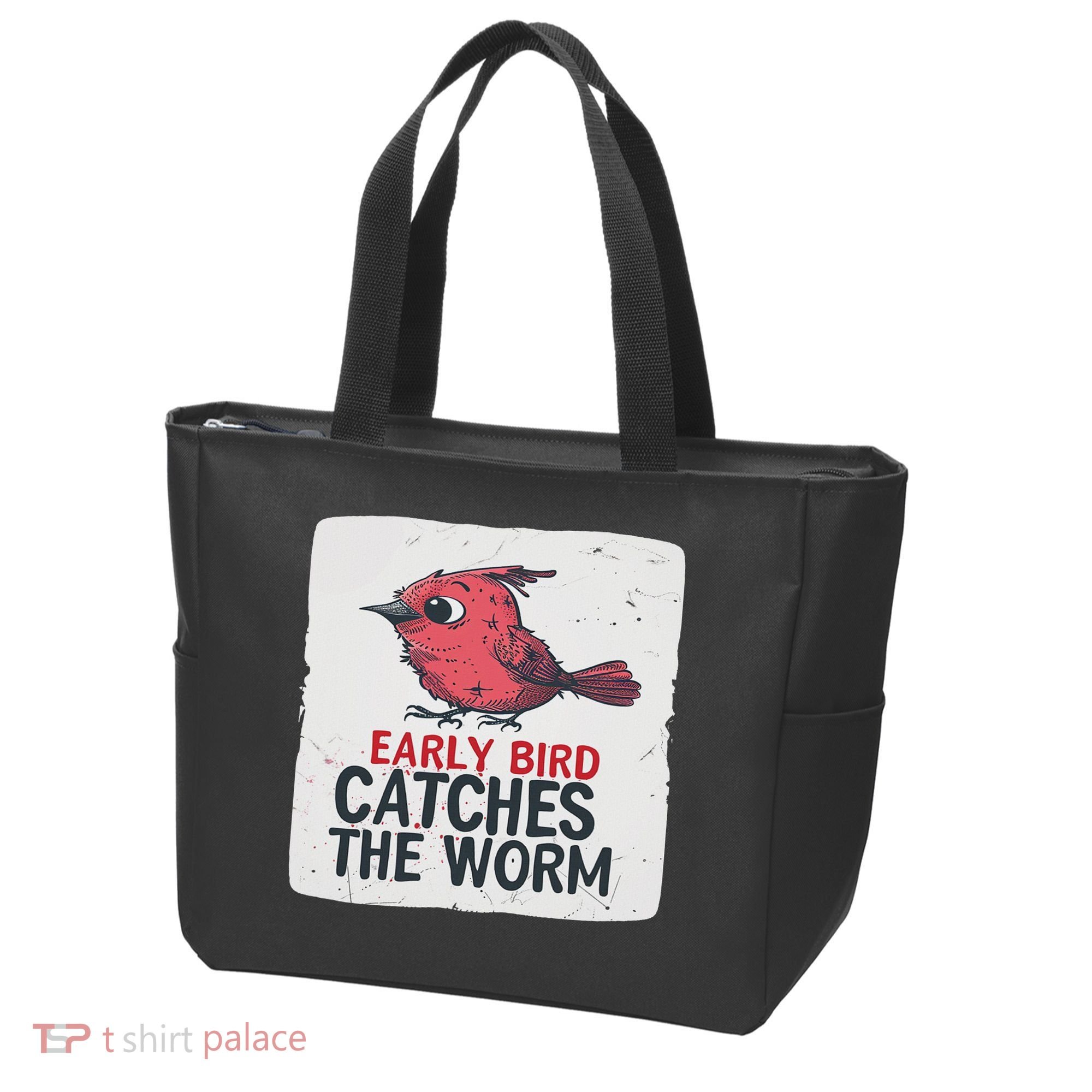 Funny Red Early Bird Costume For Worm Idiom Speech Lovers Tote Bag