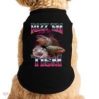 Funny Rizz Em With The Tism Meme Moo Deng Baby Hippo Doggie Tank thumb 0