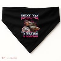 Funny Rizz Em With The Tism Meme Moo Deng Baby Hippo USA-Made Doggie Bandana thumb 0
