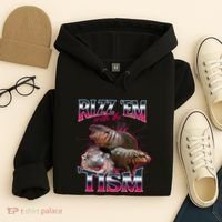 Funny Rizz Em With The Tism Meme Moo Deng Baby Hippo Hoodie thumb 4