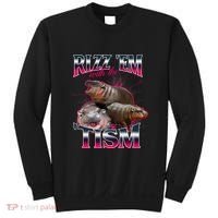 Funny Rizz Em With The Tism Meme Moo Deng Baby Hippo Sweatshirt thumb 0