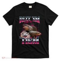 Funny Rizz Em With The Tism Meme Moo Deng Baby Hippo T-Shirt thumb 0