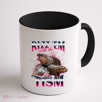 Funny Rizz Em With The Tism Meme Moo Deng Baby Hippo Coffee Mug thumb 1