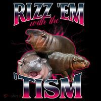 Funny Rizz Em With The Tism Meme Moo Deng Baby Hippo Coffee Mug thumb 5
