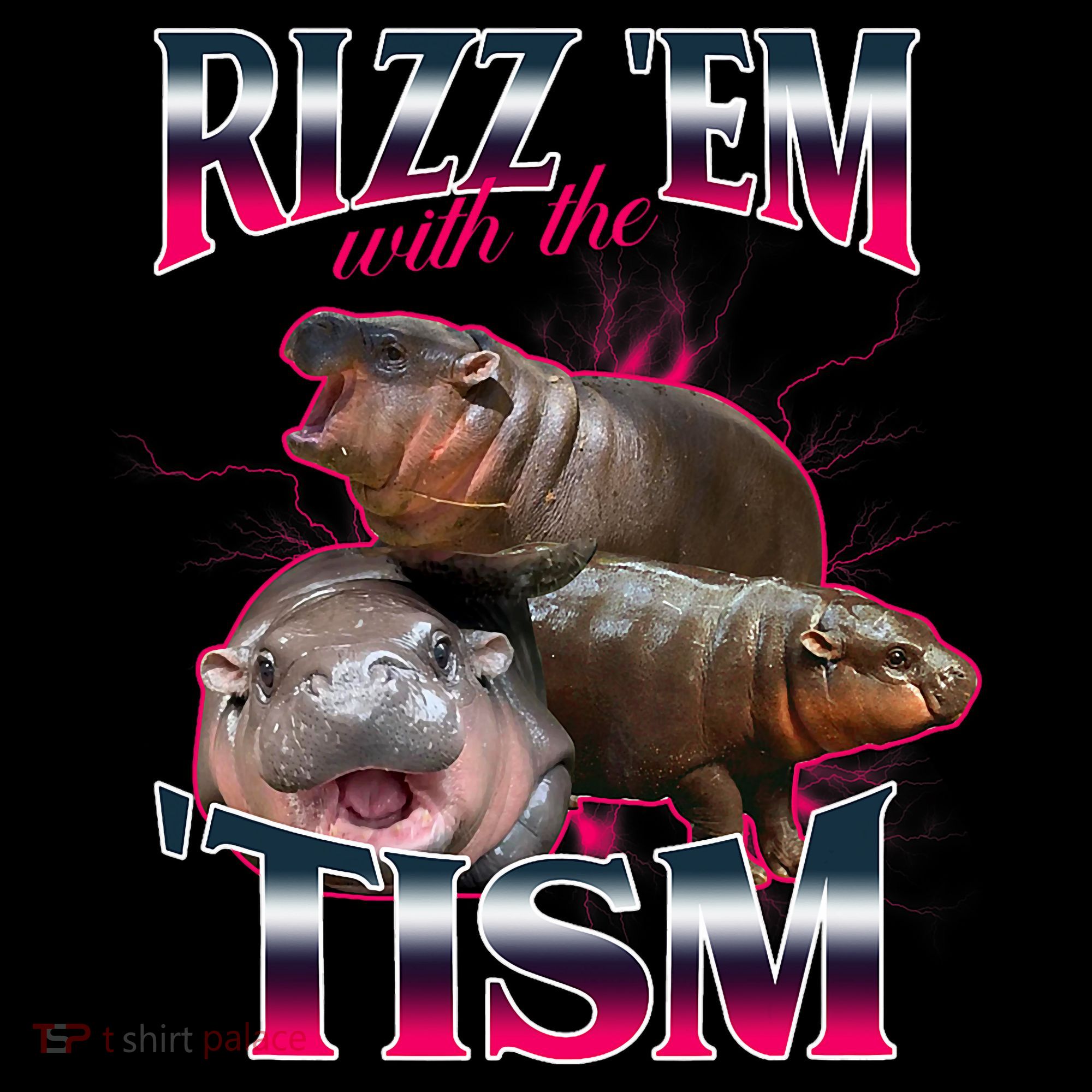 Funny Rizz Em With The Tism Meme Moo Deng Baby Hippo Coffee Mug