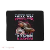 Funny Rizz Em With The Tism Meme Moo Deng Baby Hippo Mousepad thumb 0