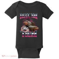 Funny Rizz Em With The Tism Meme Moo Deng Baby Hippo Baby Bodysuit thumb 0