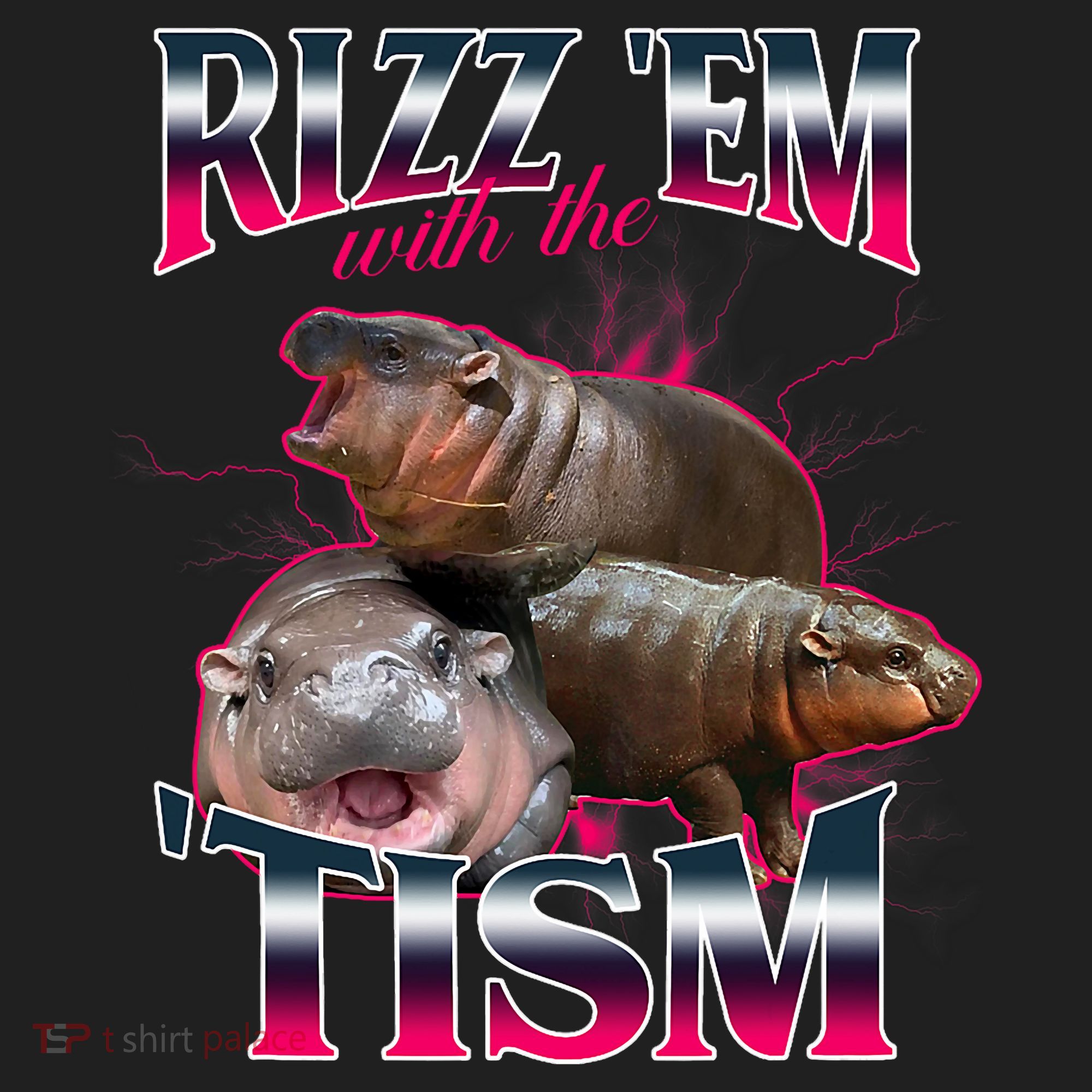 Funny Rizz Em With The Tism Meme Moo Deng Baby Hippo Hat