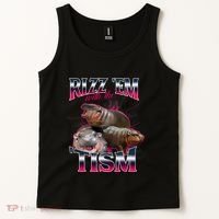 Funny Rizz Em With The Tism Meme Moo Deng Baby Hippo Tank Top thumb 2