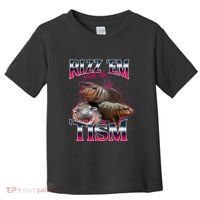 Funny Rizz Em With The Tism Meme Moo Deng Baby Hippo Toddler T-Shirt thumb 0