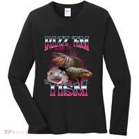 Funny Rizz Em With The Tism Meme Moo Deng Baby Hippo Women's Long Sleeve Shirt thumb 0