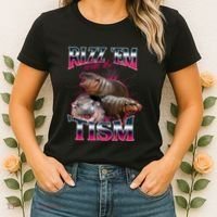 Funny Rizz Em With The Tism Meme Moo Deng Baby Hippo Women's T-Shirt thumb 2