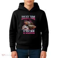 Funny Rizz Em With The Tism Meme Moo Deng Baby Hippo Kids Hoodie thumb 4