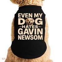 Funny Republican Even My Dog Hates Gavin Newsom Doggie Tank thumb 0