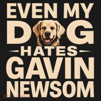 Funny Republican Even My Dog Hates Gavin Newsom Toddler Hoodie thumb 2