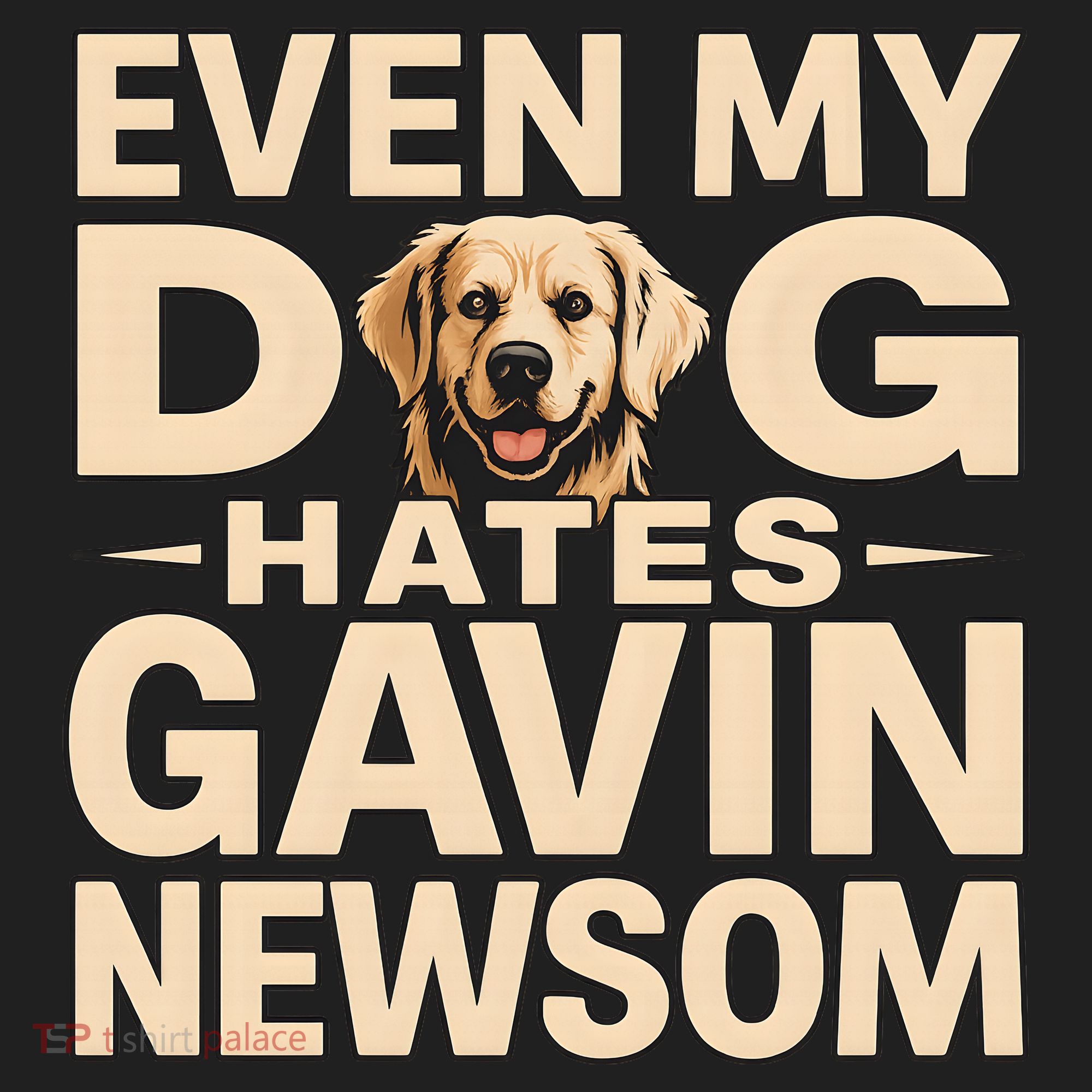 Funny Republican Even My Dog Hates Gavin Newsom Golf Towel