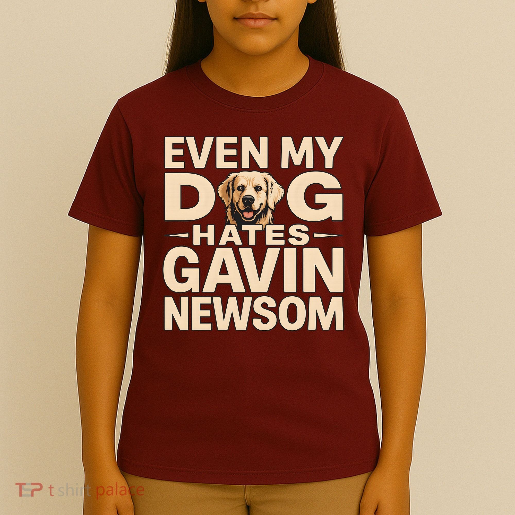 Funny Republican Even My Dog Hates Gavin Newsom T-Shirt