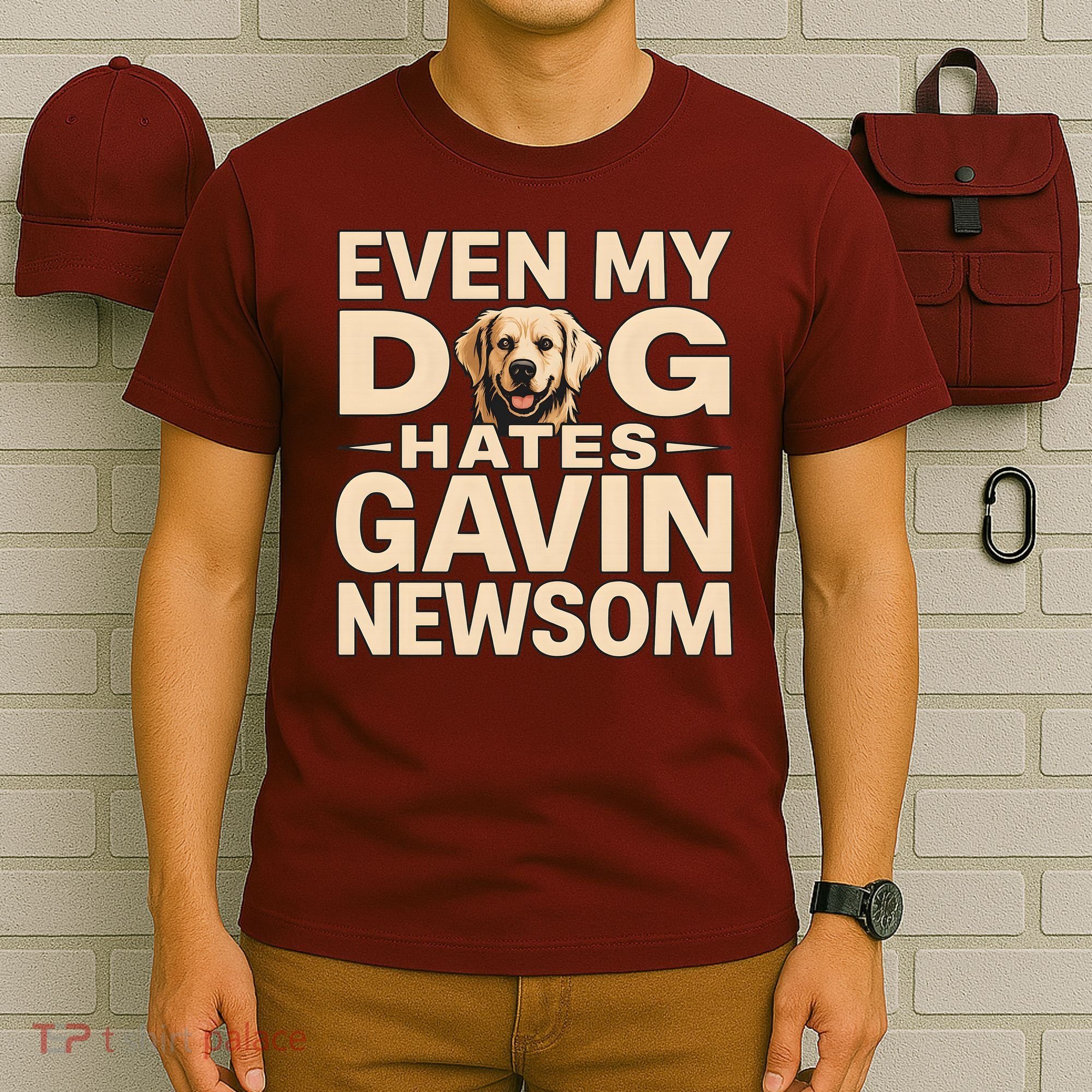Funny Republican Even My Dog Hates Gavin Newsom T-Shirt