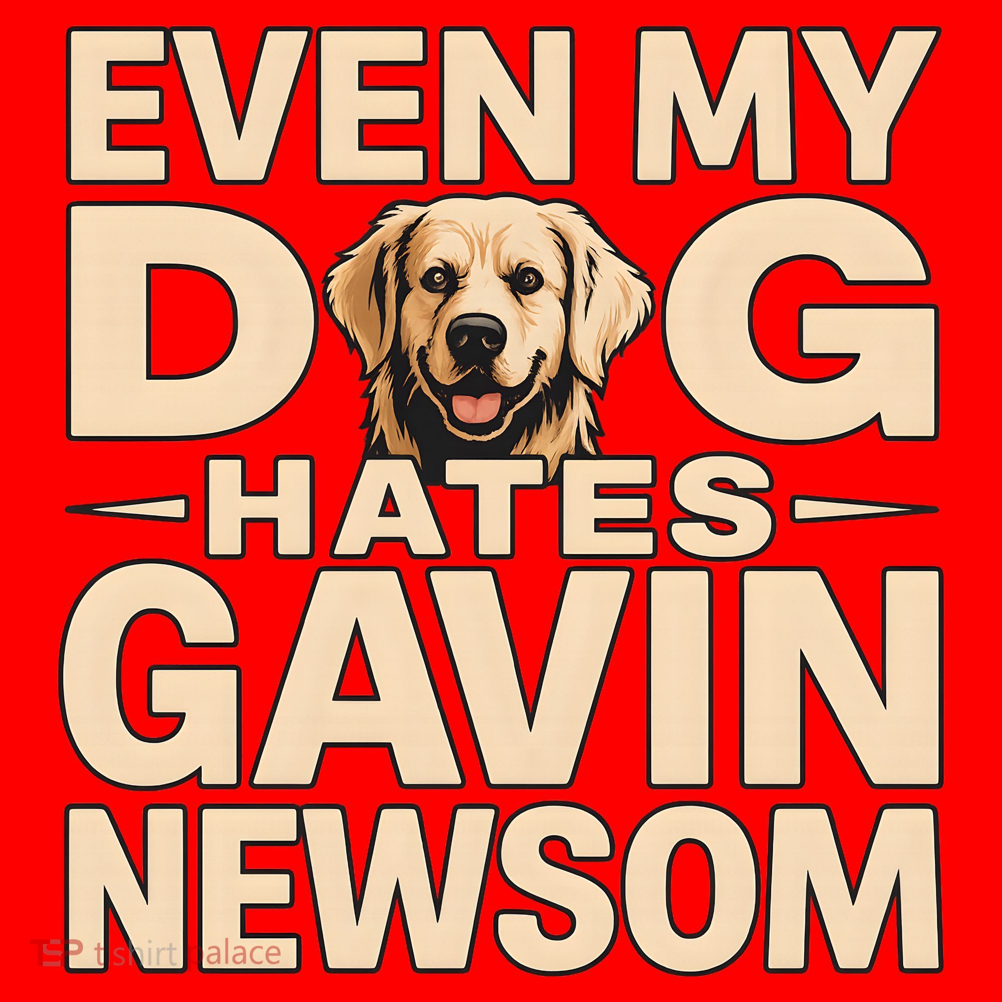 Funny Republican Even My Dog Hates Gavin Newsom Santa Hat