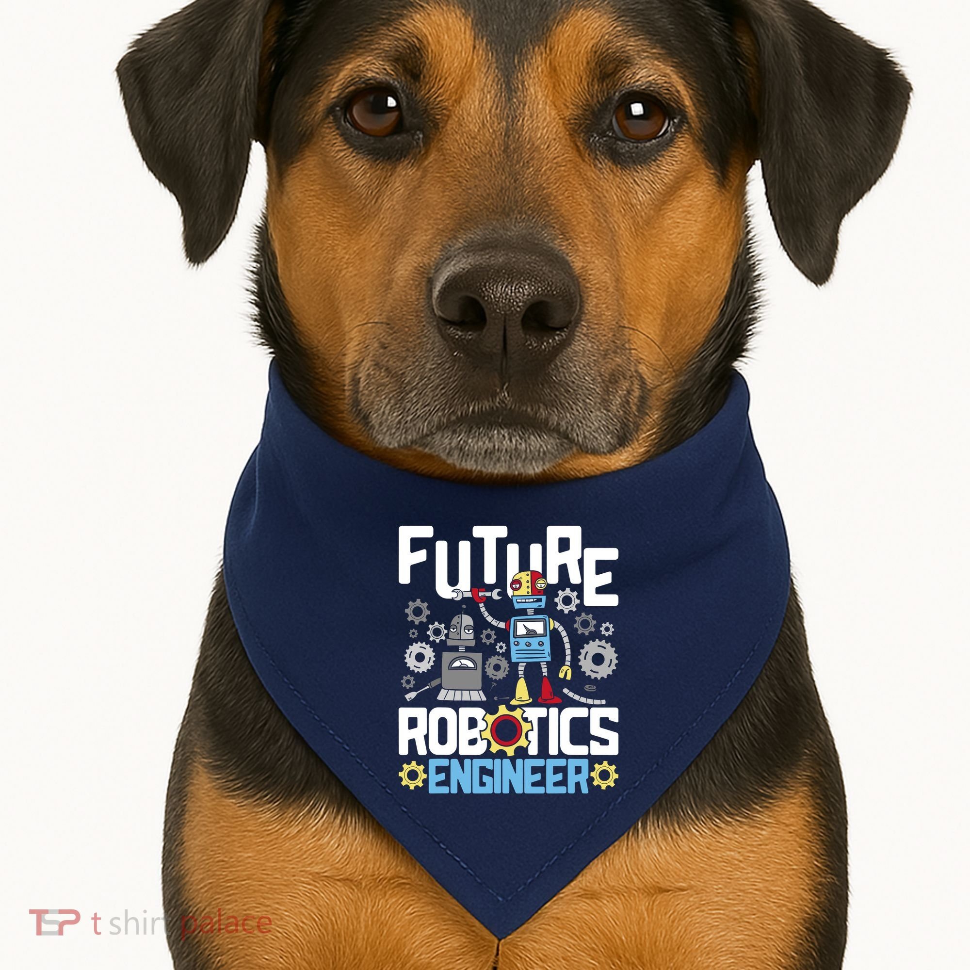 Future Robotics Engineer Engineering Robot Lover Cyborg USA-Made Doggie Bandana