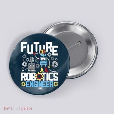 Future Robotics Engineer Engineering Robot Lover Cyborg Button