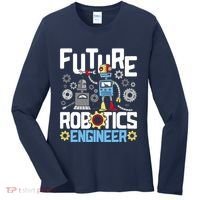 Future Robotics Engineer Engineering Robot Lover Cyborg Women's Long Sleeve Shirt thumb 0
