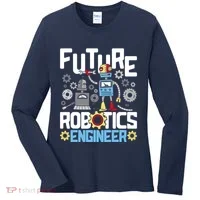 Future Robotics Engineer Engineering Robot Lover Cyborg Women's Long Sleeve Shirt thumb 0