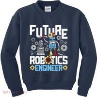 Future Robotics Engineer Engineering Robot Lover Cyborg Kids Sweatshirt thumb 0