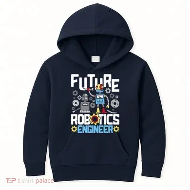 Future Robotics Engineer Engineering Robot Lover Cyborg Kids Hoodie