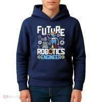 Future Robotics Engineer Engineering Robot Lover Cyborg Kids Hoodie thumb 4