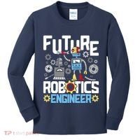 Future Robotics Engineer Engineering Robot Lover Cyborg Kids Long Sleeve Shirt thumb 0