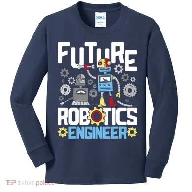 Future Robotics Engineer Engineering Robot Lover Cyborg Kids Long Sleeve Shirt