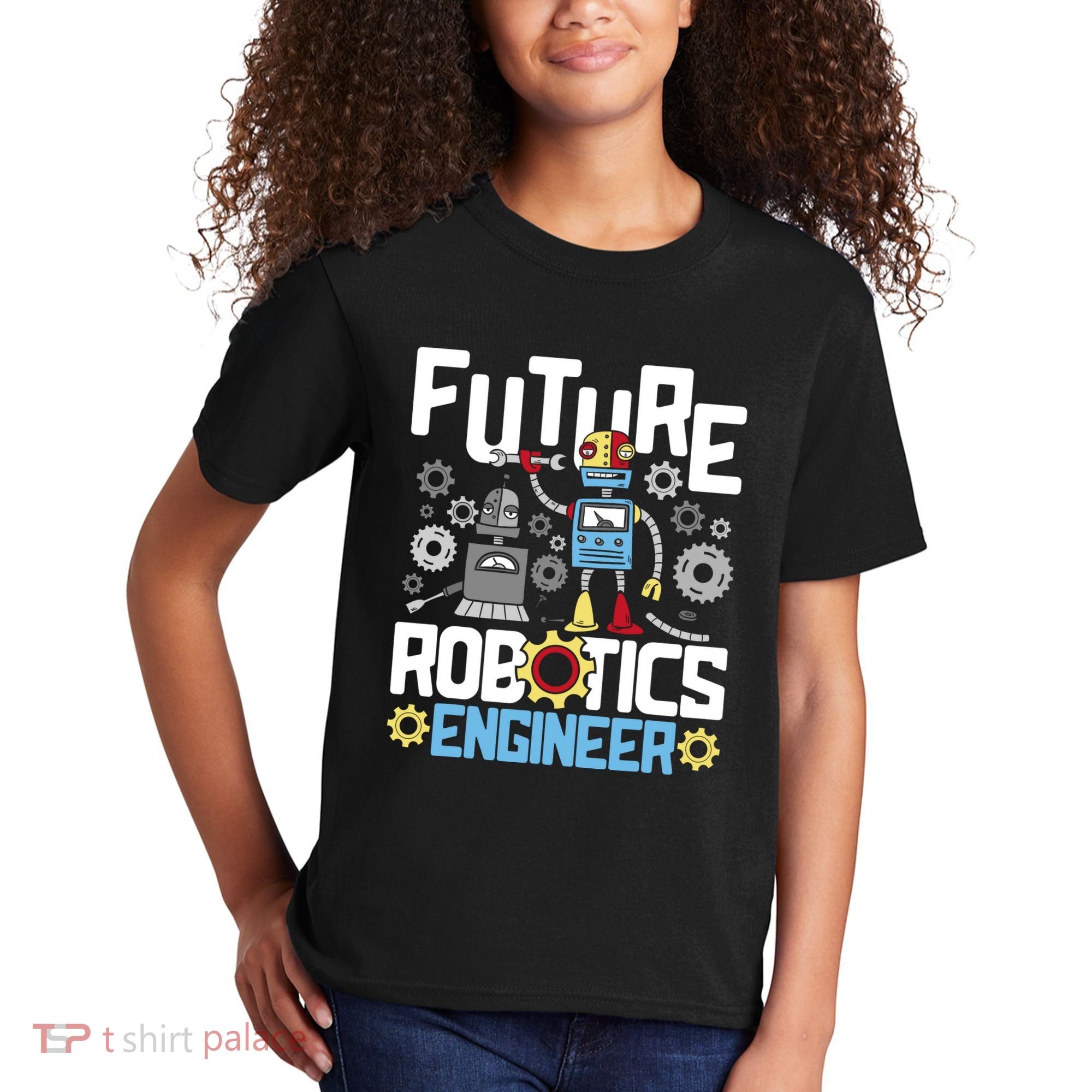Future Robotics Engineer Engineering Robot Lover Cyborg Kids T-Shirt