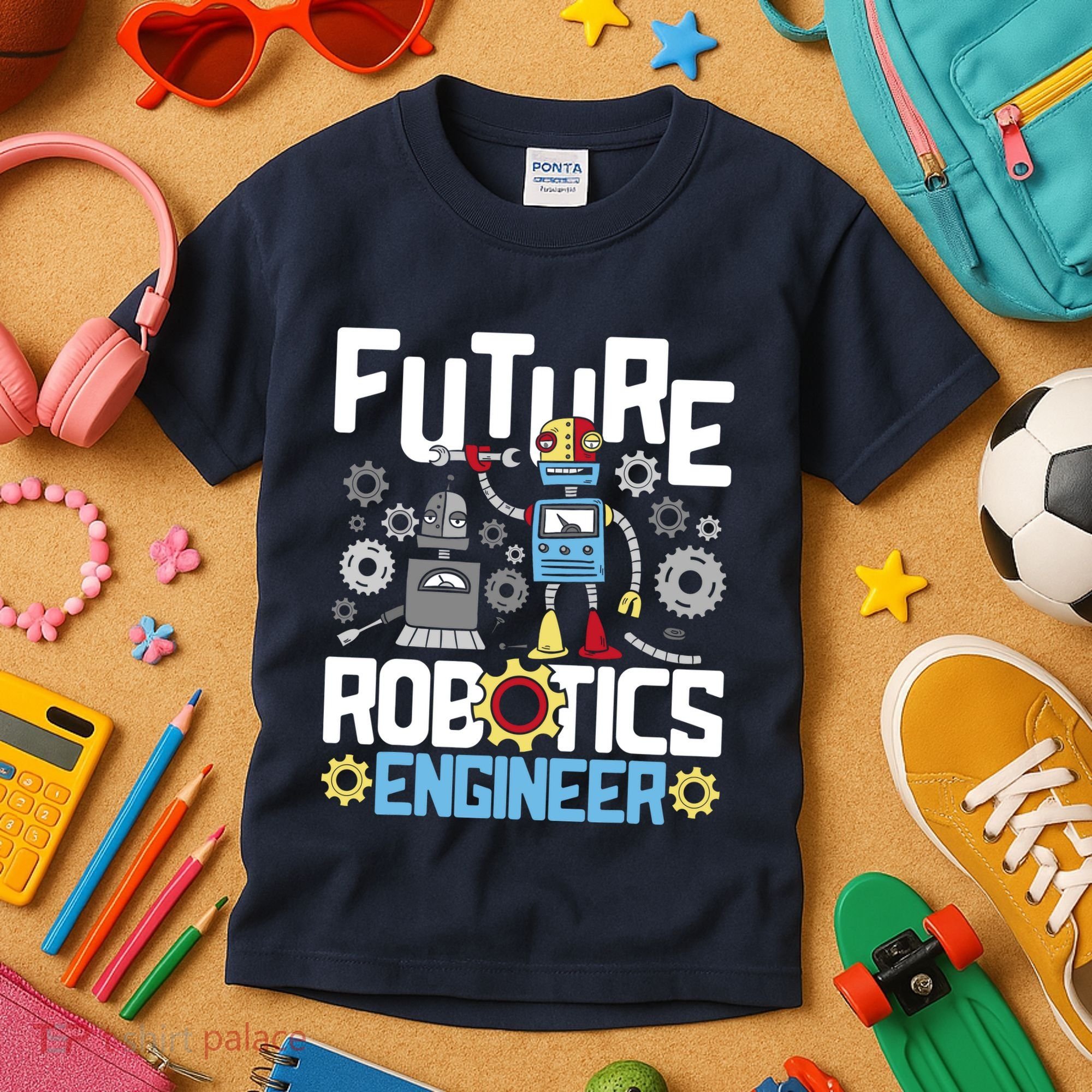 Future Robotics Engineer Engineering Robot Lover Cyborg Kids T-Shirt