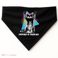 Funny Retro Everyday Is Trash Day Raccoon USA-Made Doggie Bandana thumb 0