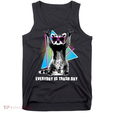 Funny Retro Everyday Is Trash Day Raccoon Tank Top