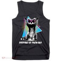 Funny Retro Everyday Is Trash Day Raccoon Tank Top thumb 0