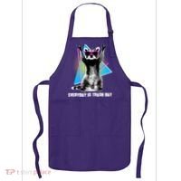 Funny Retro Everyday Is Trash Day Raccoon Apron thumb 0