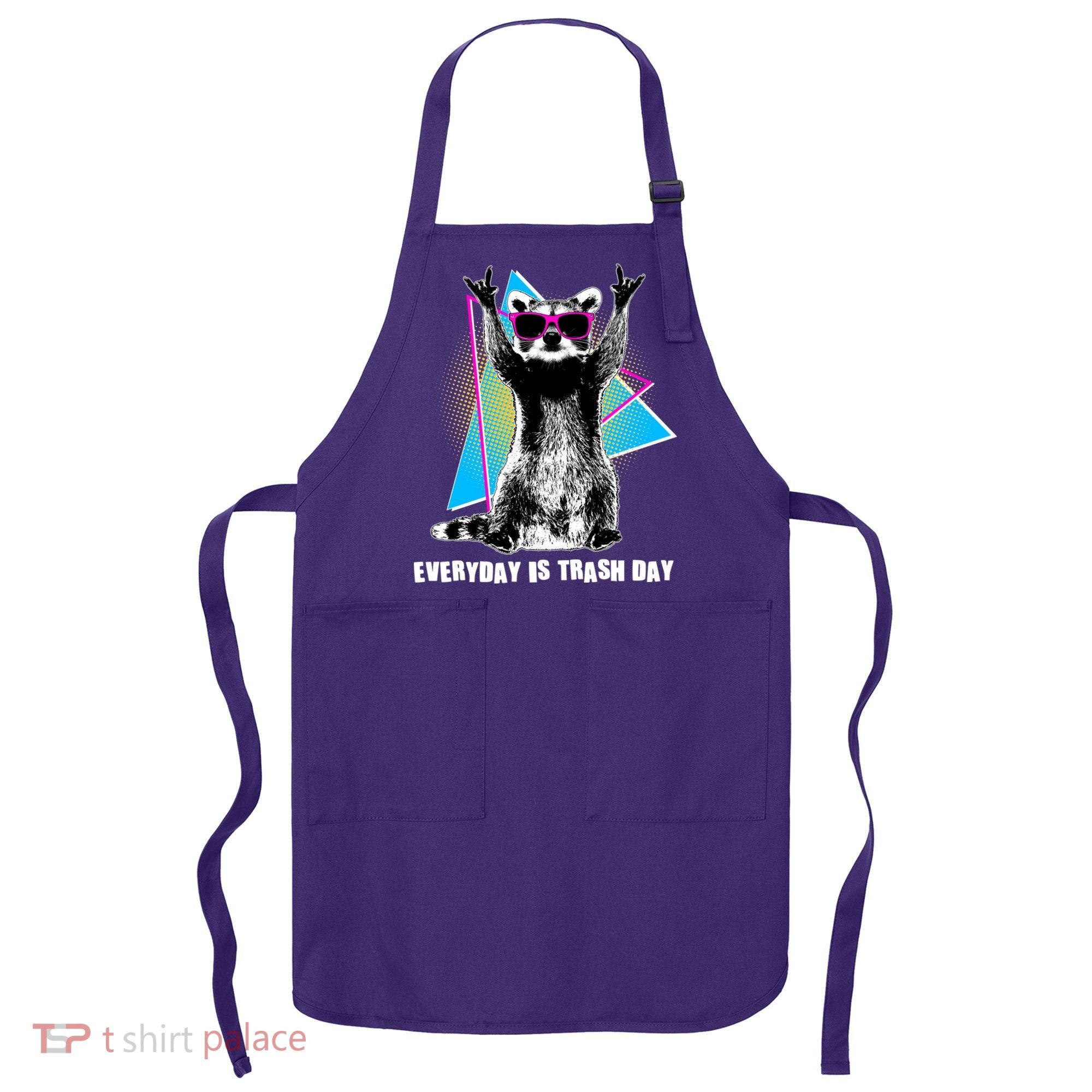 Funny Retro Everyday Is Trash Day Raccoon Apron