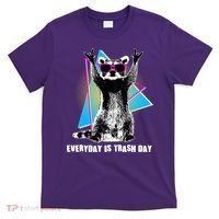 Funny Retro Everyday Is Trash Day Raccoon T-Shirt thumb 0