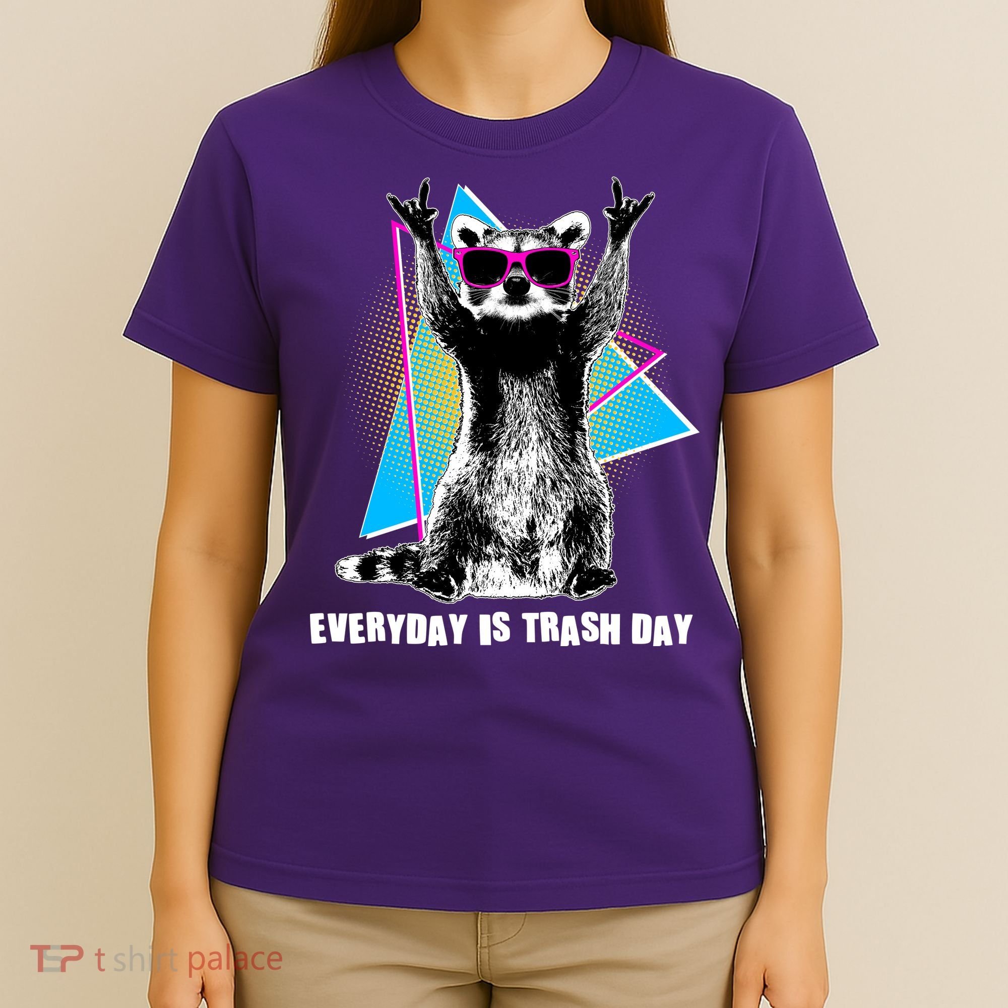 Funny Retro Everyday Is Trash Day Raccoon T-Shirt