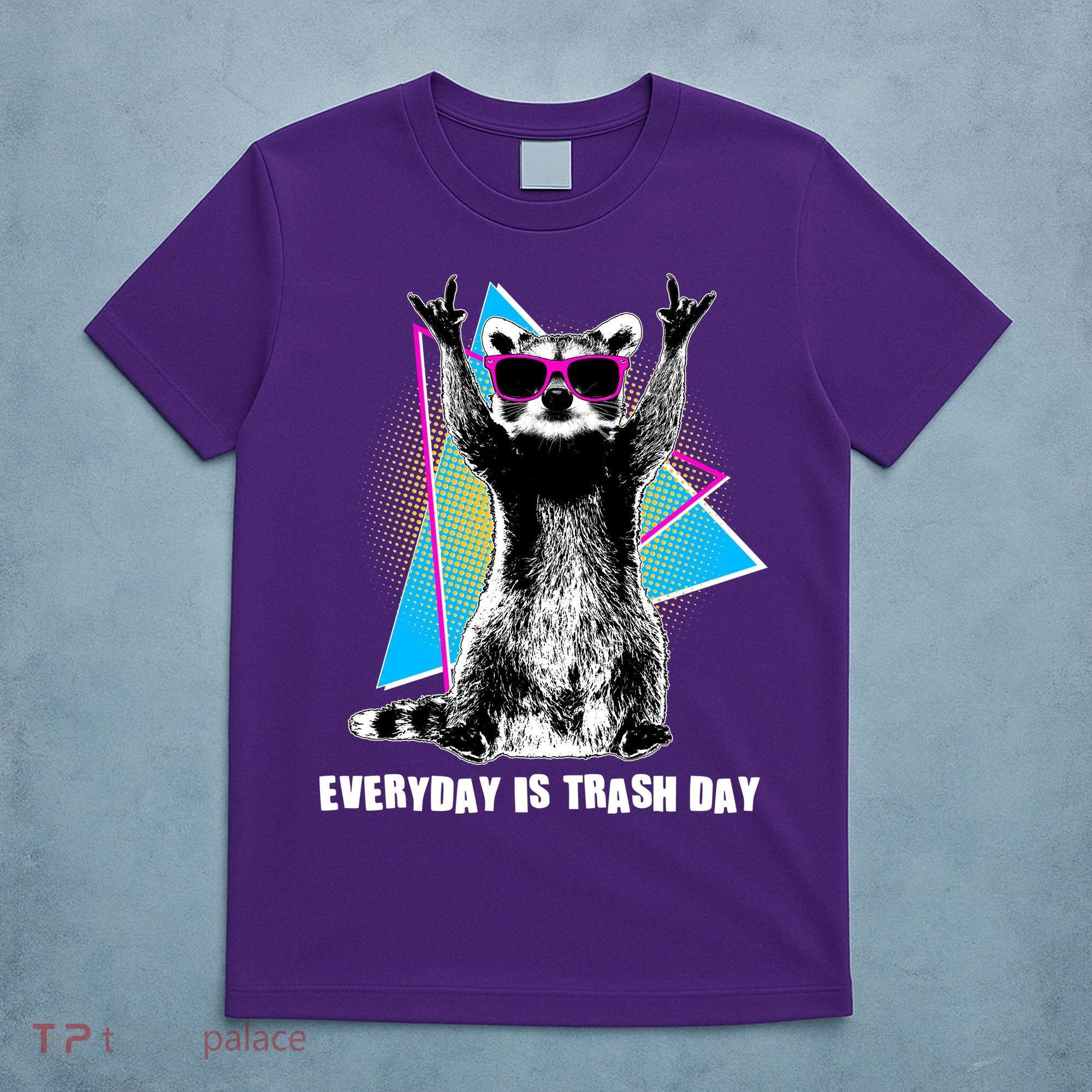 Funny Retro Everyday Is Trash Day Raccoon T-Shirt