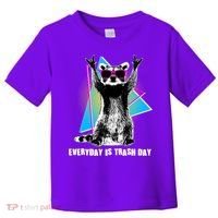 Funny Retro Everyday Is Trash Day Raccoon Toddler T-Shirt thumb 0